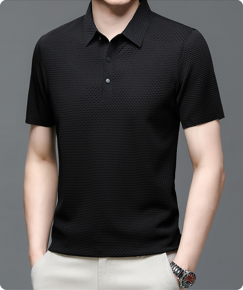 Comfortable Textured Knit Polo Shirt for Women with Collared Long Sleeve Button Placket Relaxed Style