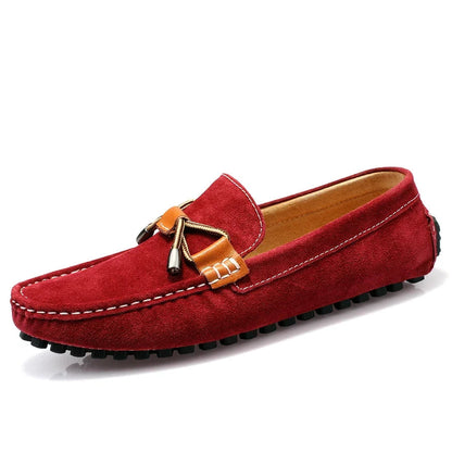 Effortless Suede Driving Loafer for Women with Round Toe Braided Lace Slip On Casual Style