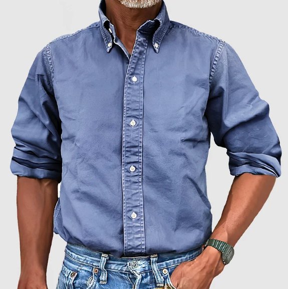 Effortless Cotton Button Down Shirt for Women with Collar Long Sleeve Relaxed Casual Style