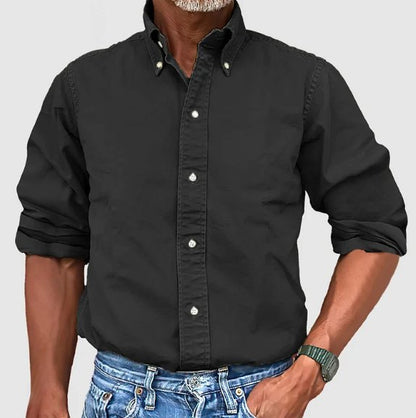 Effortless Cotton Button Down Shirt for Women with Collar Long Sleeve Relaxed Casual Style