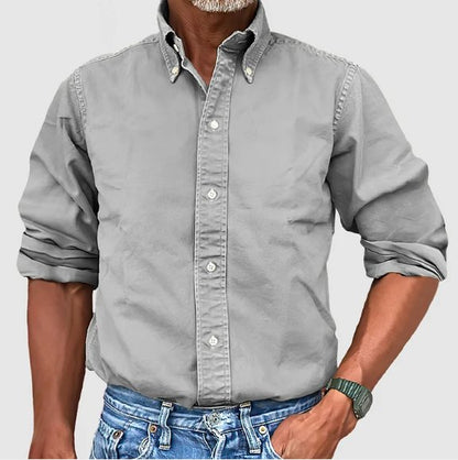 Effortless Cotton Button Down Shirt for Women with Collar Long Sleeve Relaxed Casual Style