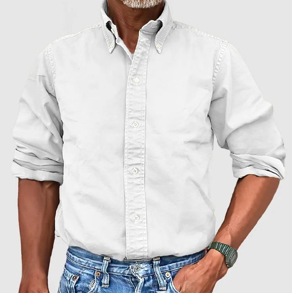 Effortless Cotton Button Down Shirt for Women with Collar Long Sleeve Relaxed Casual Style