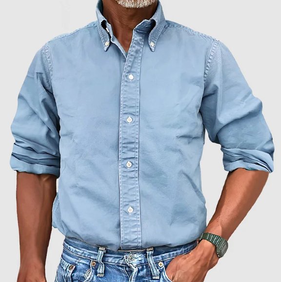 Effortless Cotton Button Down Shirt for Women with Collar Long Sleeve Relaxed Casual Style
