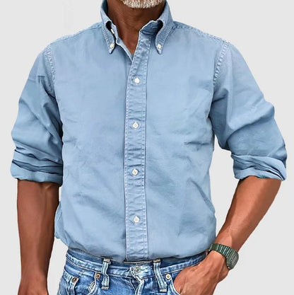 Effortless Cotton Button Down Shirt for Women with Collar Long Sleeve Relaxed Casual Style