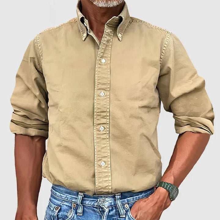 Effortless Cotton Button Down Shirt for Women with Collar Long Sleeve Relaxed Casual Style