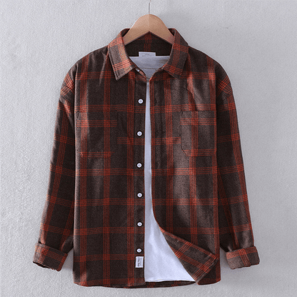 Effortless Plaid Flannel Shirt Jacket for Women with Collar Long Sleeve Button Front Relaxed Casual Style